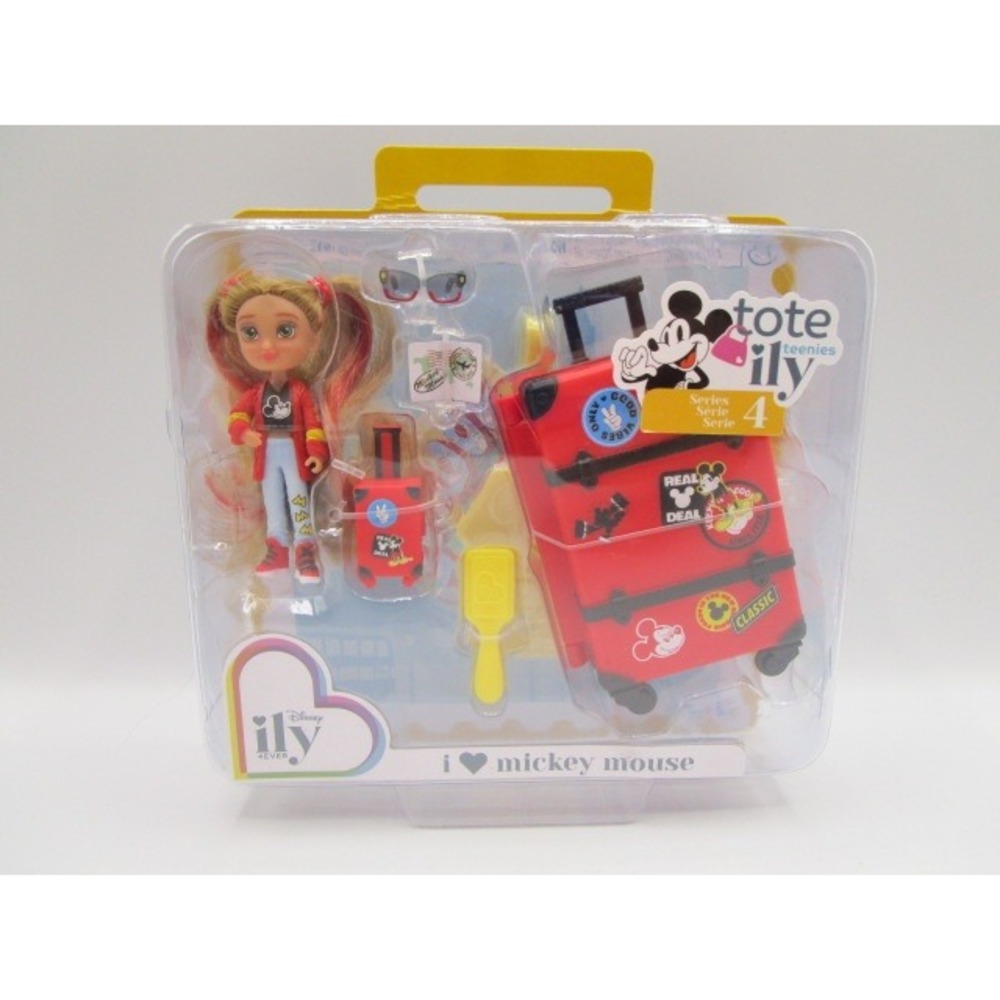 Disney ILY 4Ever Tote Teenies Series 4 I Love Mickey Mouse Mini Doll Suitcase